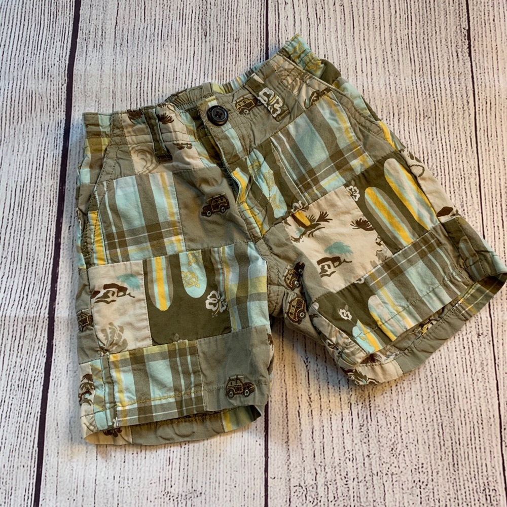 Janie & Jack Baby Boy's Madras Shorts 6-12 Months